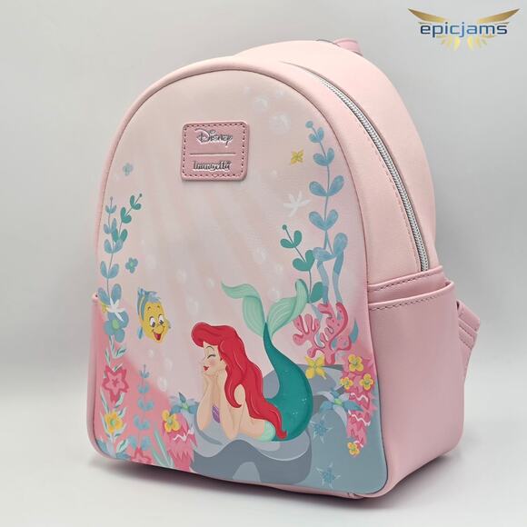 Loungefly Disney The Little Mermaid Under The Sea Mini Backpack New - Picture 3 of 5